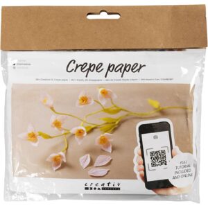 Mini DIY Kit Crepepapir, Kirsebærgren, Stræk/crepe: 180%, 105 g, 1 pk.