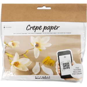 Mini DIY Kit Crepepapir, Magnoliagren, Stræk/crepe: 180%, 105 g, 1 pk.