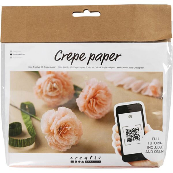 Mini DIY Kit Crepepapir, Nelliker, Stræk/crepe: 180%, 105 g, 1 pk.