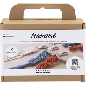 Mini DIY Kit Macramé, Nøglering, 1 pk.