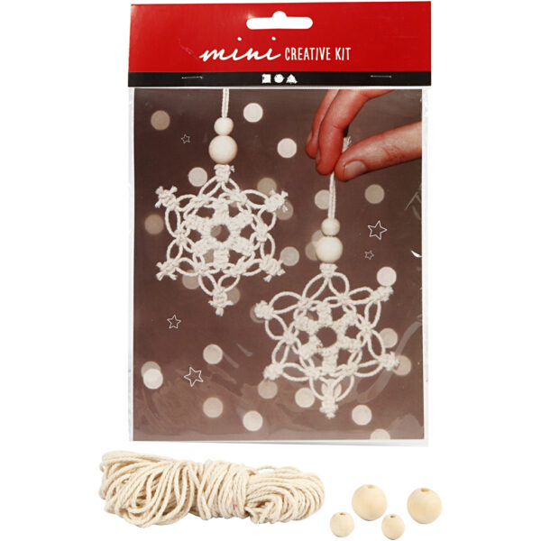 Mini DIY Kit, macramé iskrystal, H: 10 cm, 1 pk.