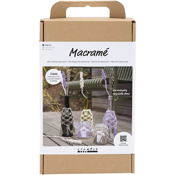 DIY Kit Macramé, Glasdekoration, 1 pk.