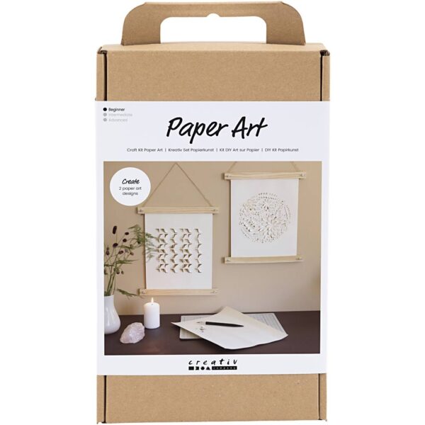 DIY Kit Papirkunst, Papir til ophæng, off white, 1 pk.