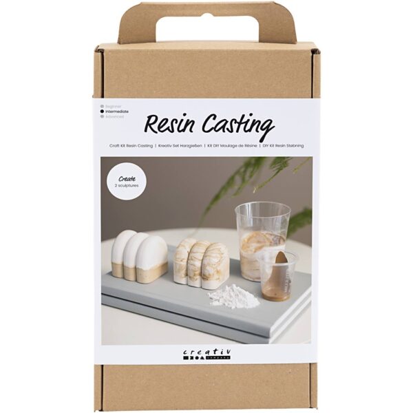 DIY Kit Resin Støbning, Skulptur, beige, off white, 1 pk.