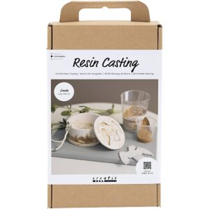 DIY Kit Resin Støbning, Krukke med låg, beige, off white, 1pk./ 1 pk.