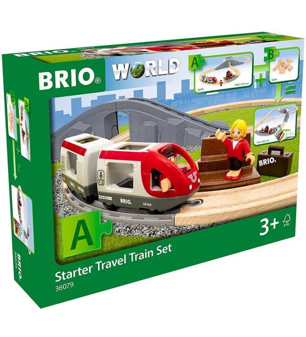 BRIO World Startsæt Med Passagertog - 22 Dele- 36079