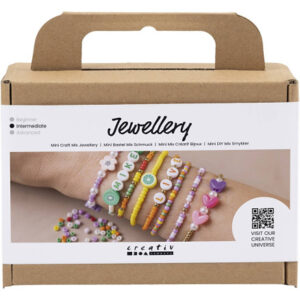 Mini DIY Mix Smykker, Farverige armbånd, 1 pk.